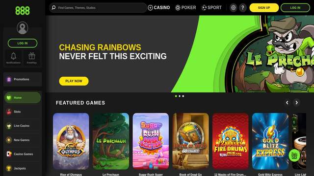 888Casino casino screenshot